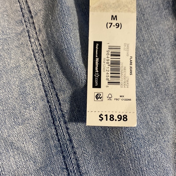 NoBo bell bottom pull on jeans size M 7/9 NWT - Picture 7 of 8